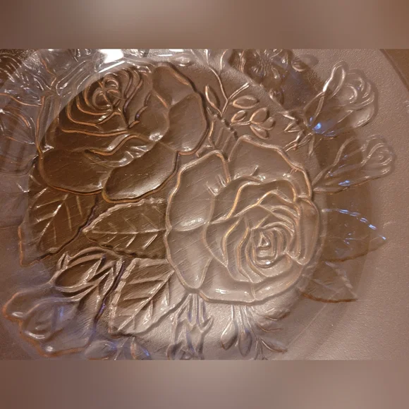 Firna Pink Floral Glass Bowls (2) - Picture 3 of 4